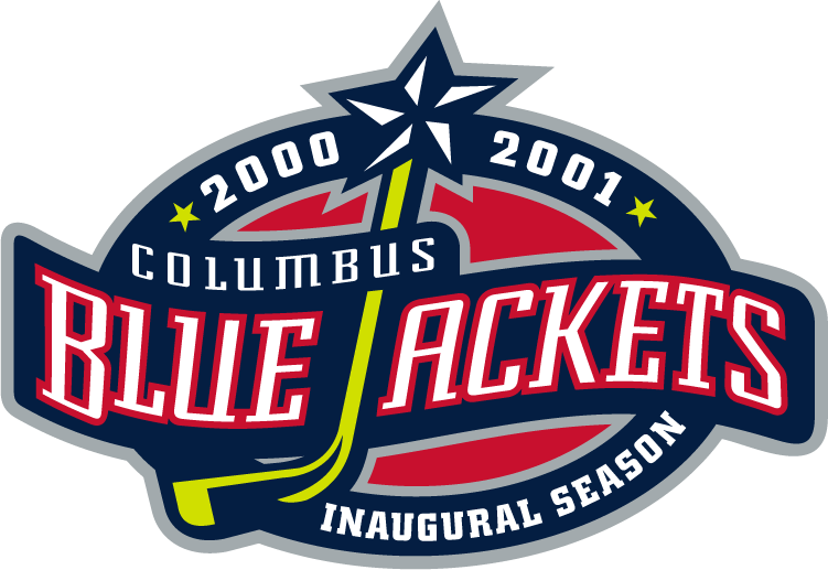Columbus Blue Jackets 2001 Anniversary Logo iron on transfers for fabric
